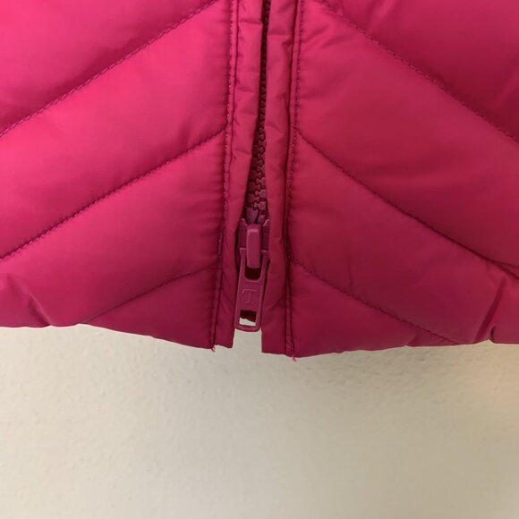 Talbots Womans S Vest Quilted Puffer Down Filled Pink Zip Front Pockets Classic - Picture 6 of 12